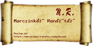 Marczinkó Renátó névjegykártya