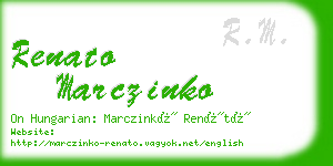 renato marczinko business card